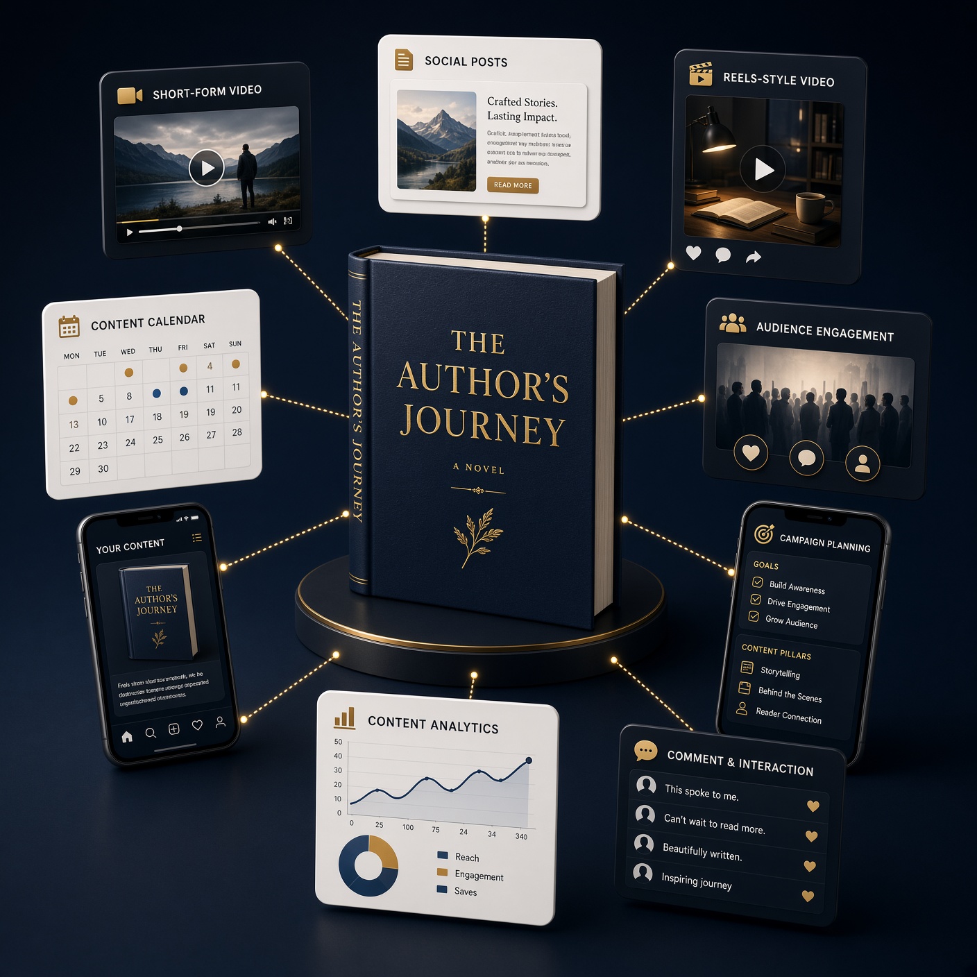 Social Media Marketing project example for authors