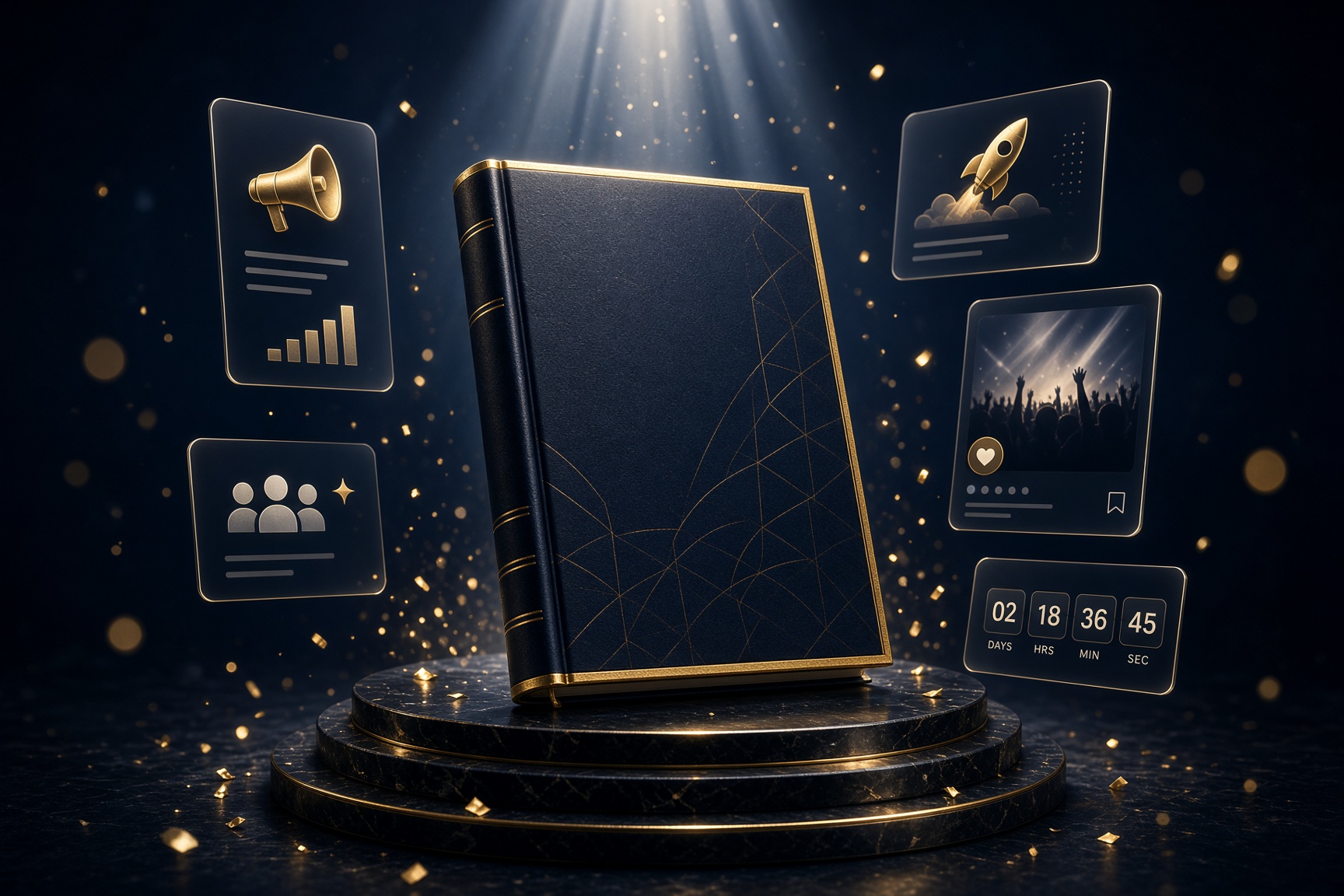 Book Launch Marketing project example for authors