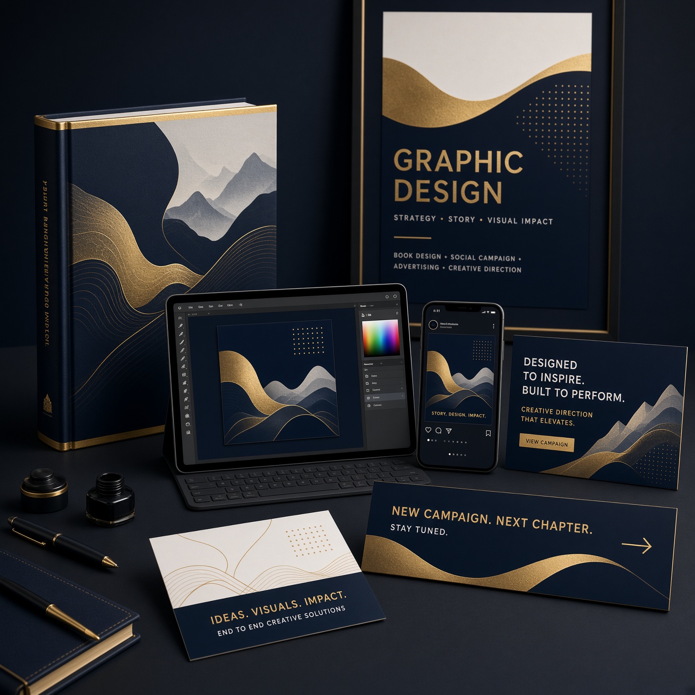 Graphic Design project example for authors